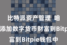 比特派资产管理 咱们需要添加数字货币财富到Bitpie钱包中