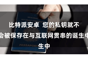 比特派安卓  您的私钥就不会被保存在与互联网贯串的诞生中